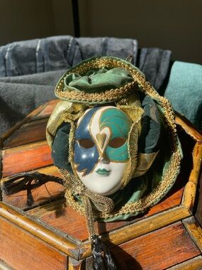 Green & Teal Venetian Decorative Mask